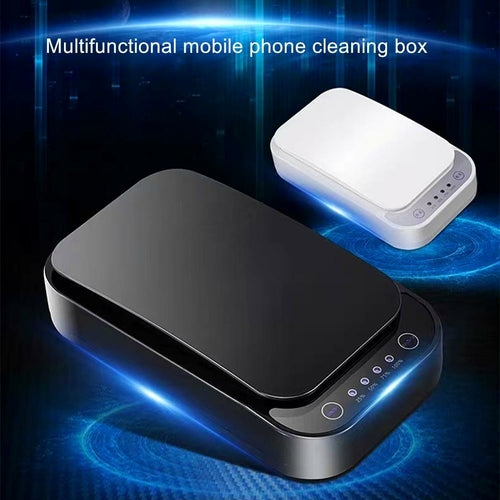 UV Light Sanitizer Box, Portable Phone Cleaner with Wireless Fast